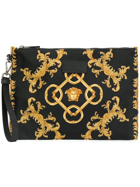 versace mens bag|luxury men's clutch bag.